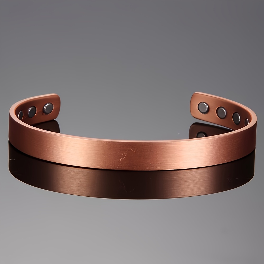 Unisex Adjustable Copper Magnetic Bracelet, Minimalist Design Gift